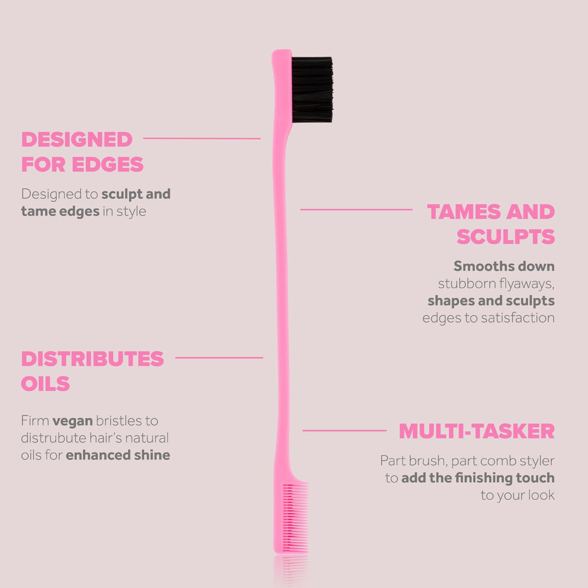 For The Love Of Curls 2 in 1 Edge Brush & Comb